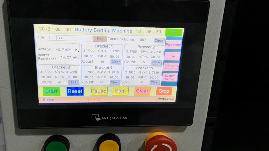 Auto Battery Sorter Universal Model for 21700& 32650& 18650 Battery IR Selecting Voltage& Impedance Tester